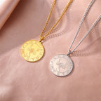 My Shape 12 Constellation Necklace Gothic Zodiac Pendant Chain Women Men Leo Aries Virgo Capricorn Birthday Jewelry Wholesale