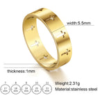 Gothic Wedding Cross Ring — Stainless Steel