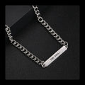 Minimal Bar Pendant Necklace — Stainless