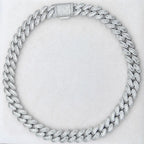 925 Silver Cuban Moissanite Chain Necklace 15MM VVS