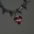 Punk Thorn Heart Pendant Necklace