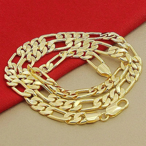 6MM Sideways Chain Necklace — Two-Tone