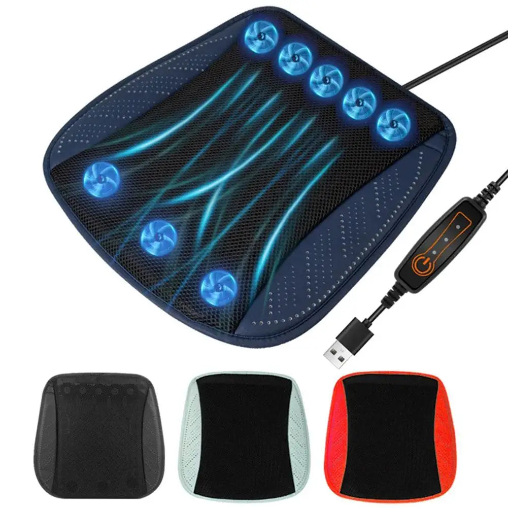 Universal Car Seat Summer Cool Air Seat Cushion With 8/5 USB Fans Fast Blowing Ventilation Seat Cooling Refrigerated