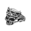 Fashion Punk Skull Rings Stainless Steel Simple Punisher Rings For Men Biker Unique Gothic Amulet Jewelry Gifts