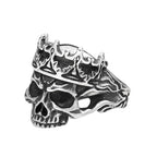Fashion Punk Skull Rings Stainless Steel Simple Punisher Rings For Men Biker Unique Gothic Amulet Jewelry Gifts