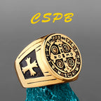 Stainless Steel Catholic Christian Cross Faith Amulet Ring Women Men Unisex Ring Multi Style Finger Jewelry Creative Gift