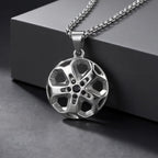 Creative Unique Wheel Hub Pendant Necklace Inlaid Cubic Zircon Stainless Steel Necklace Fashion Punk Jewelry for Men Gift