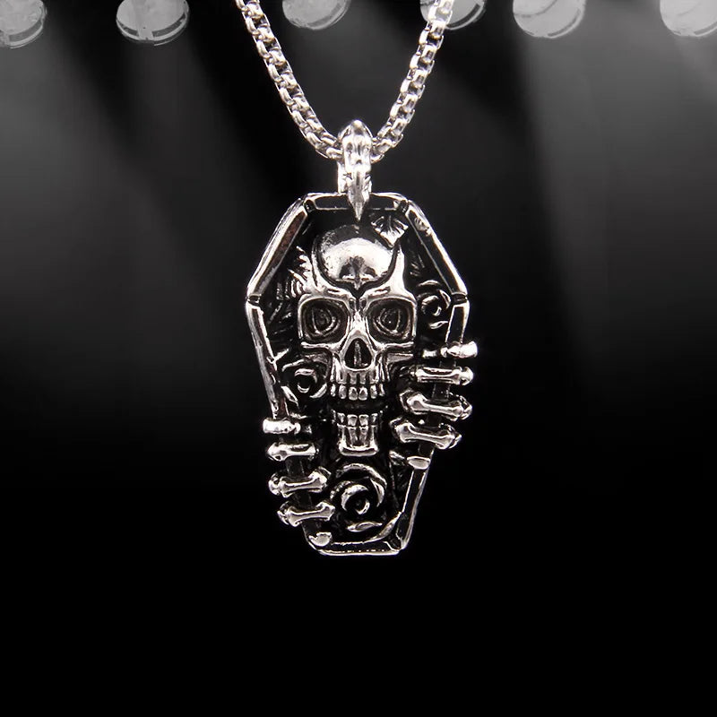 Ghost Steel Pendant Punk