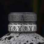 Gothic Seal of Satan Signet Ring — Stainless Steel