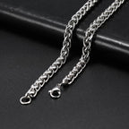 My Shape Basic Cuban Chain Necklaces for Men Chains Punk Figaro Box Curb Chain Chokers Lobster Clasp Fashion Male