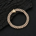 Gold Plated Silver Plated Stainless Steel Cubic Zirconia Iced Out Cuban Link Chain Hip Hop Jewelry Men Shiny Fashion Necklace