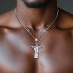Iced Out Christ Pendant — 925 Silver