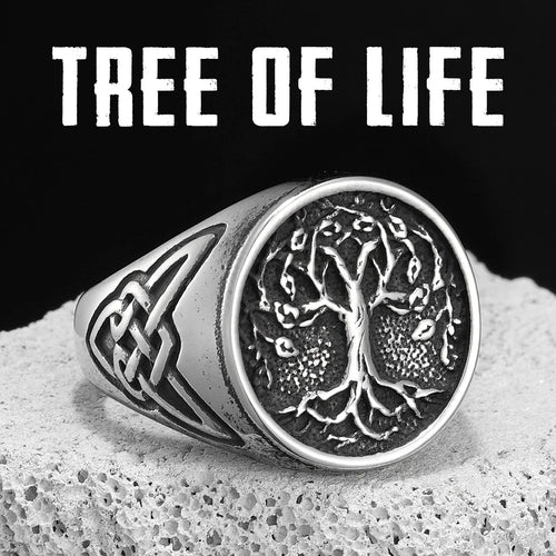 Celtic Knot Tree Ring — Stainless Steel