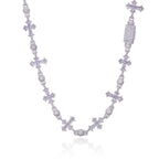 Iced Out Cross Pendant Cuban Chain Necklace 18MM