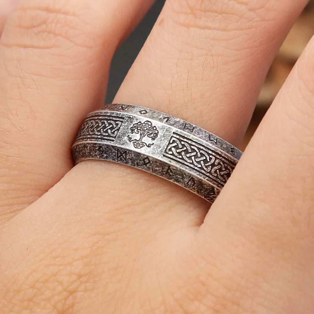 Viking Tree of Life Ring — Stainless Steel