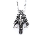 Skull Mandalorian Black Pendant Vintage 316L Gothic