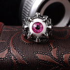 Retro Devil Teeth Eyes Shape Rings for Men Women Punk Devil Eye Ring Hip Hop Rock