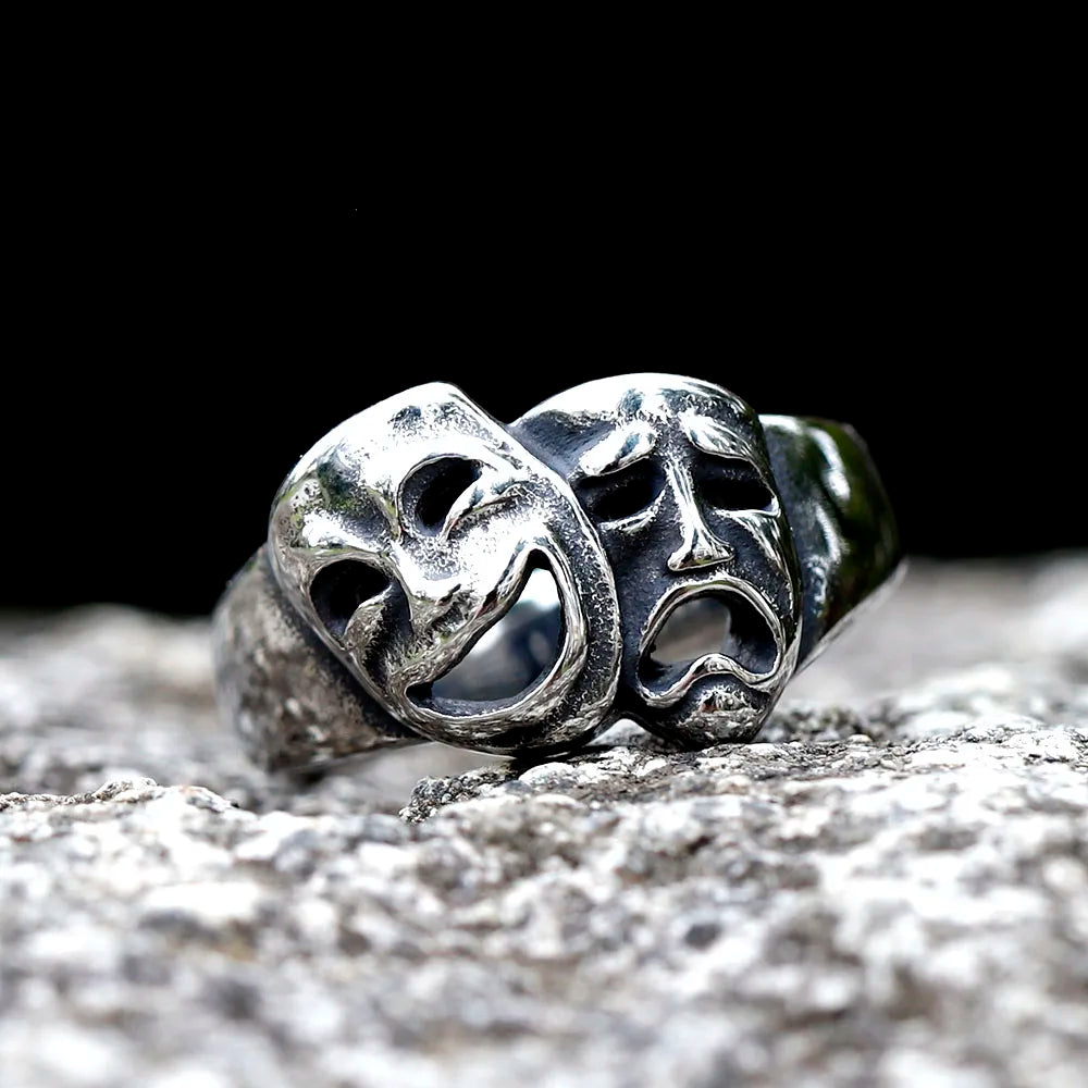 2023 New 316L Stainlesss Steel Cry and Smile Ring For Man Women Good Polished Couple Gift Fashion Jewelry for gift free