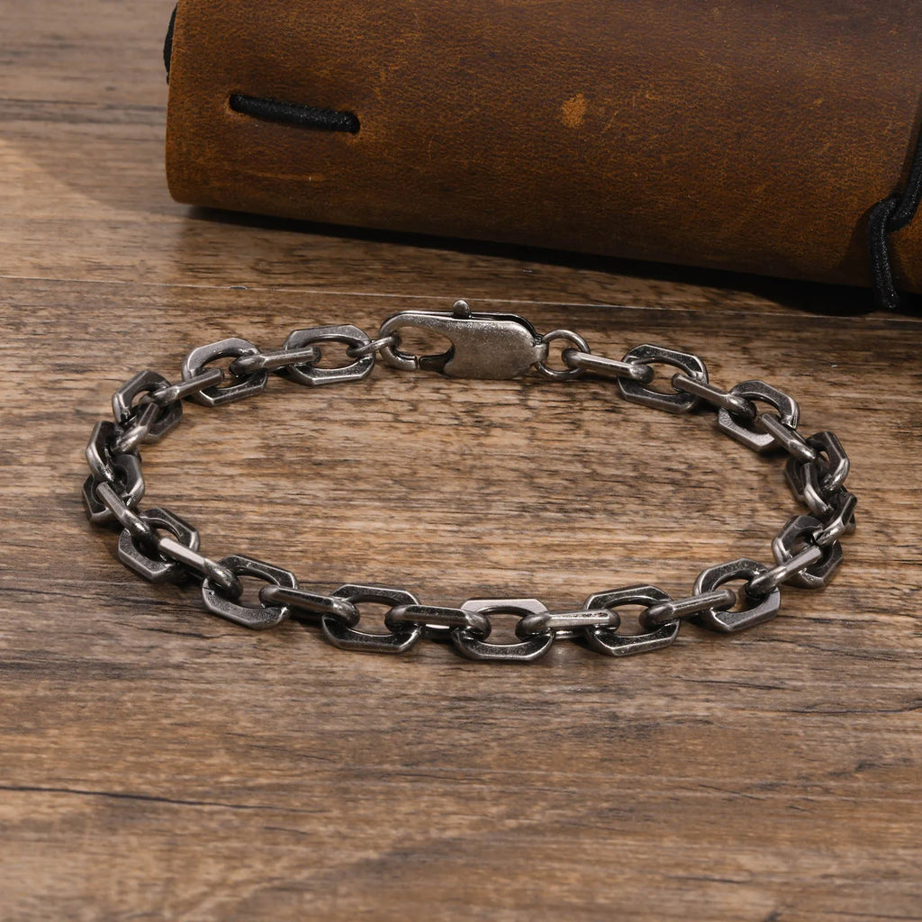 Rolo Link Chain Bracelet — Stainless Steel