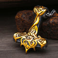 Vintage Men Nordic Thor Hammer Pendant Punk Hip Hop 316L Stainless Steel Biker Amulet Necklace Jewelry Gifts