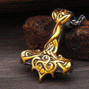 Vintage Nordic Thor Hammer Pendant — 316L Stainless