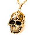 Ghost Head Skeleton Pendant Necklace — Stainless