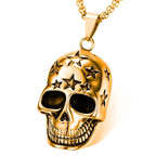 Ghost Head Skeleton Pendant Necklace — Stainless