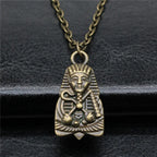 Vintage Chief Pharaoh Necklace On The Neck 43Cm Chain Girl Jewellery Beach Art Supplies