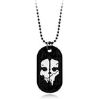 Hot Game Jewelry Mens Necklace Ghosts Dog Tag Pendant Army Nameplate for Duty Military Series with Weapons Call