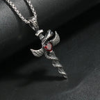 Cross Snake Steel Pendant European American Versatile