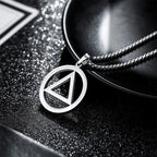 Fashion Geometric Pendant Necklace Square Round Street Rock Female Hip Hop Retro Titanium Steel Accessories Wholesale