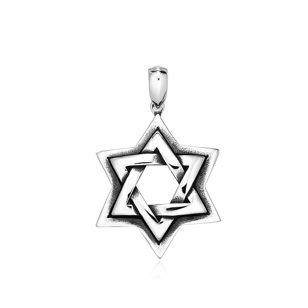 Star Steel Pendant Punk Vintage David Biker Six