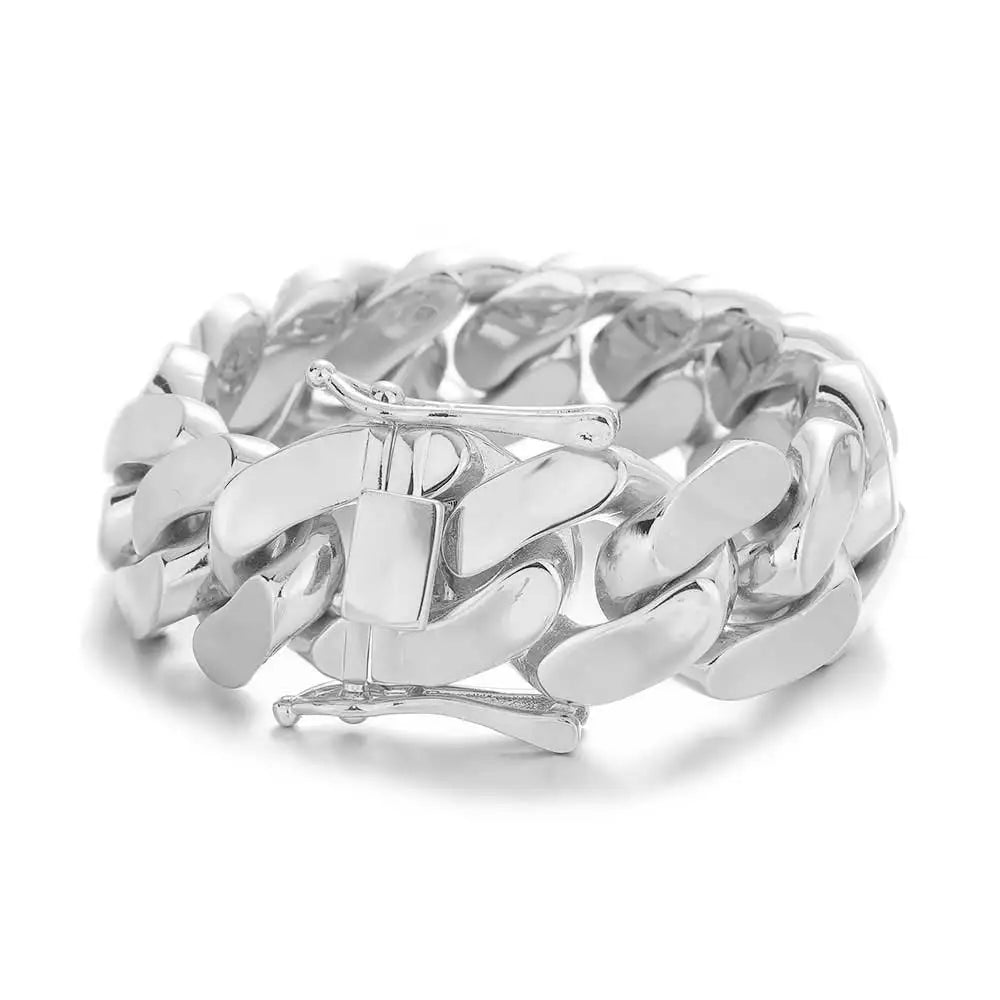 Stainless Steel Cuban Bracelet Miami Heavy 10-22MM