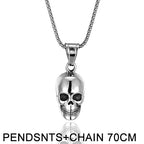 Gothic Skull Stainless Steel Pendant Necklace