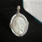 Virgin Mary Silver Pendant Necklace