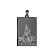 Pentacles Tarot Card Pendant Necklace — Stainless