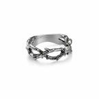 Twisted Thorn Branch Ring — 7mm Gothic, Stainless Steel