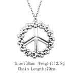 New Fashion Peace Symbol Pendants Necklace Jewelry Gift Peace Sign Peace Dove Necklace For Women
