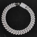 Iced Out Cuban Chain Necklace Stainless Steel 25MM