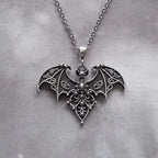 Vampire Bat Charm Choker Necklace — Stainless Steel