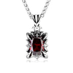 Stone Stainless Steel Pendant Necklace
