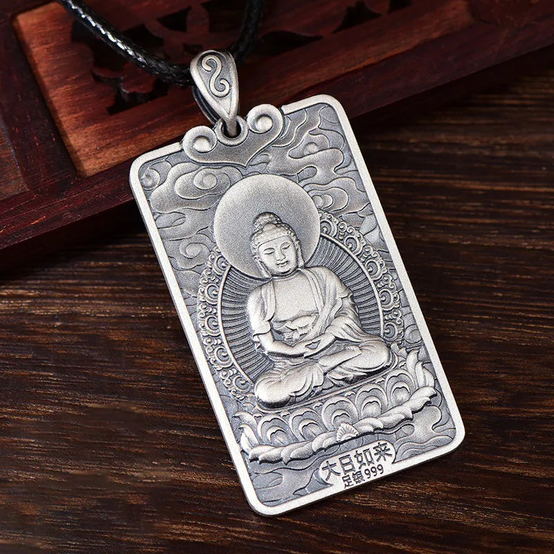 Chinese Zodiac Animal Buddha Blessing Pendant Necklace