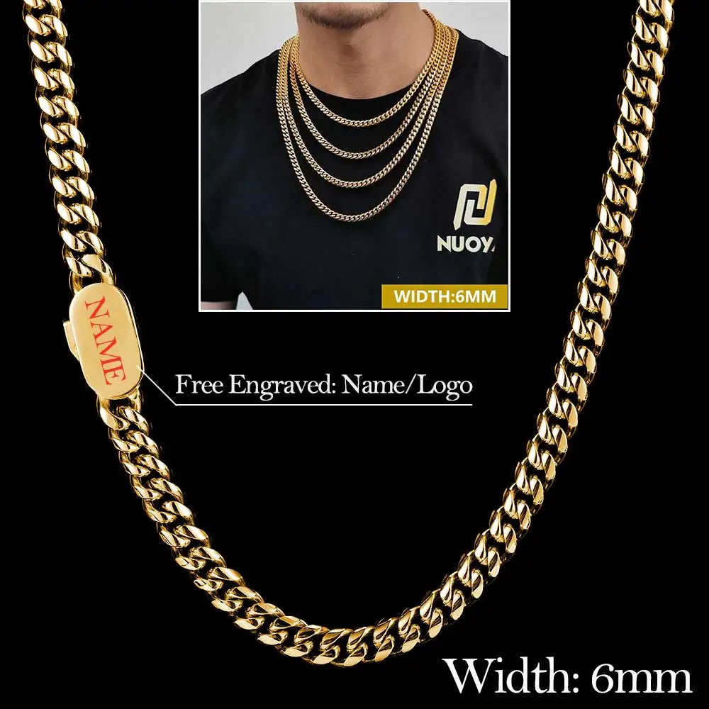 Stainless Steel Cuban Chain Necklace Miami