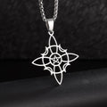 Celtic Witch Knot Pendant Necklace — Steel