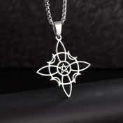 Celtic Witch Knot Pendant Necklace — Steel