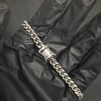 Gold Cuban Necklace Moissanite Clasp VVS