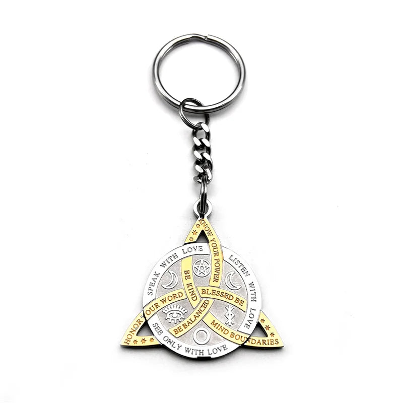 Celtic Two-Tone Chain Gothic Irish Trinity Knot
