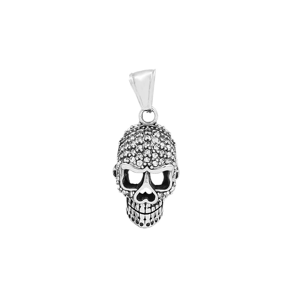Gothic Skull Pendant Necklace — Stainless Steel