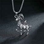 Punk Bull Buffalo Skull Pendant Necklace For Cool Men Women Stainless Steel Long Chain Necklace Party Gift Hip Hop Jewelry