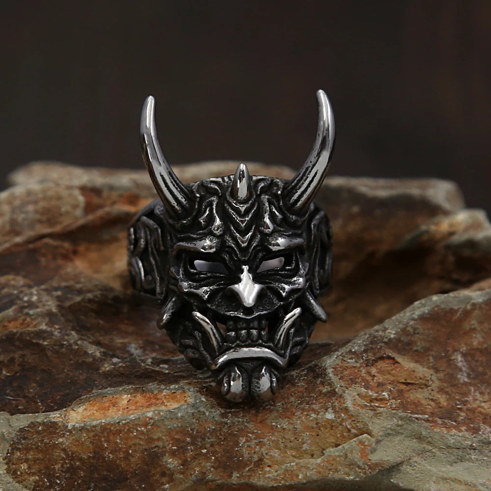 Gothic Skull Mask Ring — Stainless Steel